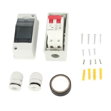 Imagem de Interruptor de isolamento DC fotovoltaico DC500V, interruptor de desconexão solar fotovoltaico, interruptor micro-interruptor com caixa de distribuição à prova de água IP65 (16A)