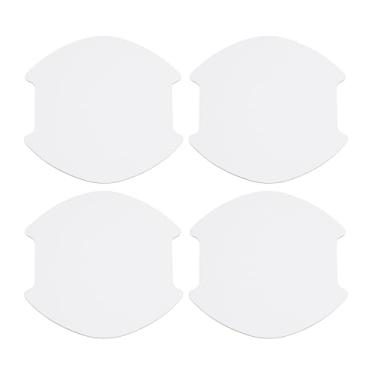Imagem de Motoforti Protetor de copo de maçaneta de porta de carro, películas protetoras de arranhões 9,9 x 10 cm, borracha magnética branca pura, PVC, 4 peças