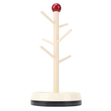 Imagem de Suporte para Rack de Secagem de Copos Organizador de Madeira Robusto, Suporte Estável para Banheiro de Cozinha, Evita Escorregões, Armazenamento de Garrafas, Escorredor de água