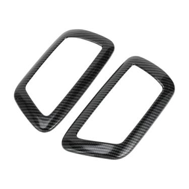 Imagem de REPAIROCK 1 conjunto de acabamentos de tampa de moldura de maçaneta de porta interna para Toyota Tacoma 2016-2023 protetor de capa de maçaneta interna de fibra de carbono ABS preto