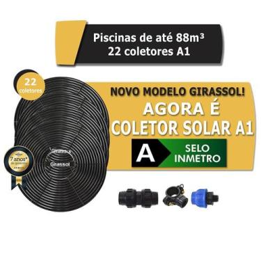 Imagem de Aquecedor Solar Piscinas Até 88.000l 22 Placas A1 - Girassol - Panozon