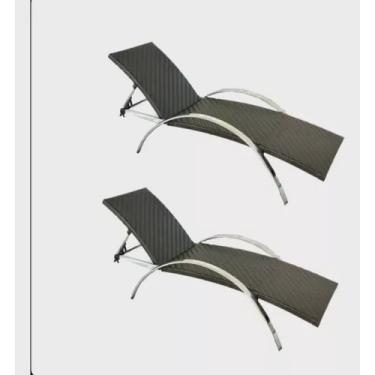 Imagem de Kit De 2 Espreguiçadeiras Pandeiro Fibra Sintética Uv