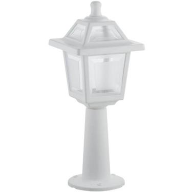 Imagem de Luminária De Chão 18x45cm Poste Balizador Branco Colonial Jardim Muro Dital