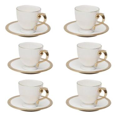 Imagem de Jogo 6 Xícaras 90ml Para Café De Porcelana Paddy Wolff - Genérica