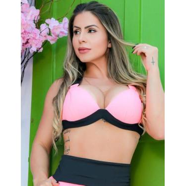Imagem de Top Feminino Fitness em Dry Fit com Bojo - Fitmoda , Rosa neon, M
