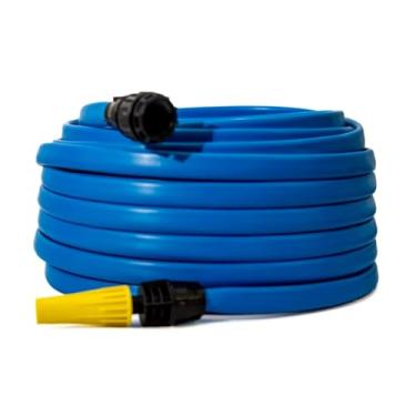 Imagem de Mangueira 50 Metros Dupla Camada Reforçada Antitorção Não Dobra-Adequado para jardim e varanda(AZUL)