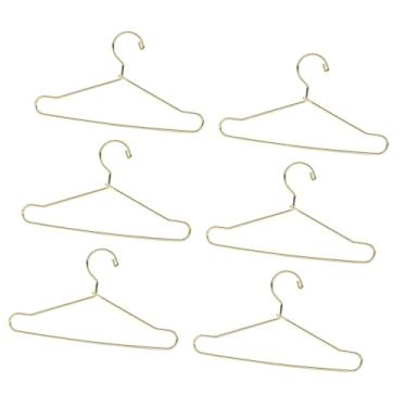 Imagem de Cabide de Roupas de Boneca, Aço Inoxidável Portátil (Ouro)