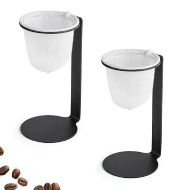 Imagem de Kit com 2 Mini Coadores de Café Pressca Filtro de Pano 100% Algodão, Suporte em Aço, Prepara até 2 Xícaras – Estilo Retrô com Design Moderno