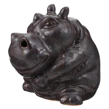 Imagem de Artibetter 1 peça de ornamento de incensário de refluxo para cascata queimador de incenso de hipopótamo ornamentos de cerâmica queimador de incenso animal refluxo torre de incenso cone de incenso