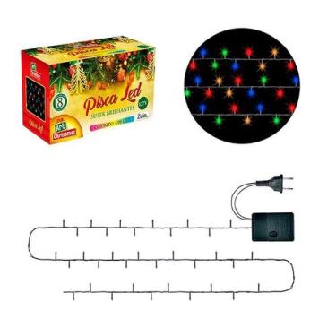 Imagem de Pisca Pisca 100 Leds Colorido 8M - Decoração Natalina - Zein