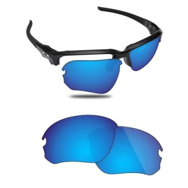 Imagem de Fiskr Lentes polarizadas de substituição compatíveis com óculos de sol Oakley Flak Draft OO9364, resistente a impactos e ajuste perfeito - azul gelo