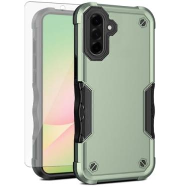 Imagem de Asuwish Capa de celular para Samsung Galaxy A56 5G com protetor de tela de vidro temperado, híbrida, fina, resistente, à prova de choque, rígida, protetora, resistente, acessórios móveis A 56 56A LTE