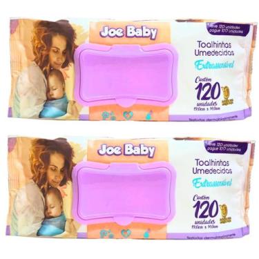 Imagem de Kit 240 Toalhas Umedecidas Joe Baby Extrassensível 19x14 cm