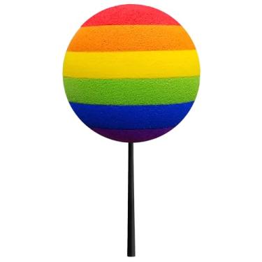 Imagem de Antena de carro com orgulho de arco-íris da Tenna Topper/Piglador espelhado/Suporte de mola para mesa Bobble