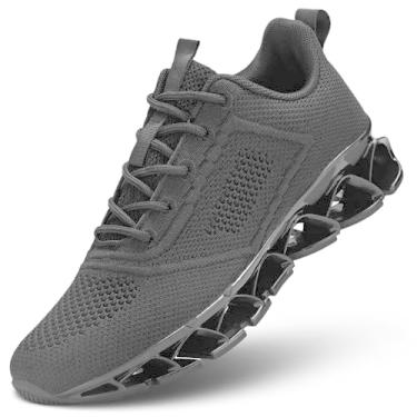 Imagem de Kundork Tênis De Corrida Feminino Blade Tennis Caminhada Casual Fashion Tênis Respirável Antiderrapante Academia Esportes Trabalho Tênis Atlético Todos Pretos