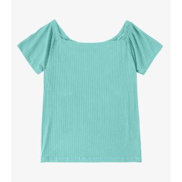 Imagem de Blusa Feminina Canelada Infinita Cor Verde, G, Verde