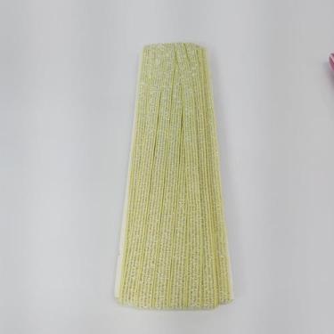 Imagem de 5 metros Elástico Lurex chato 7mm amarelo 3785 005 encadernação - More