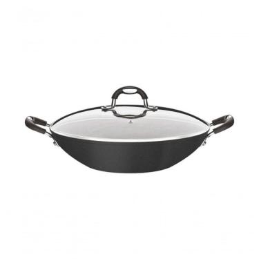 Imagem de Wok Tramontina Mônaco Induction Alumínio Starflon Premium Preto 32cm