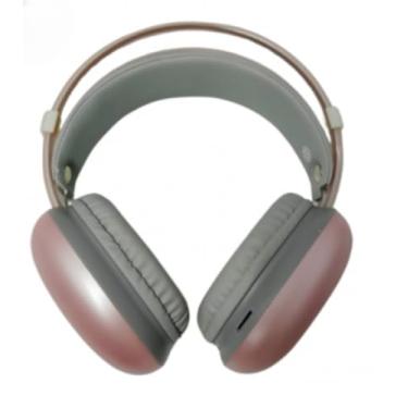 Imagem de Fone de Ouvido Bluetooth LED RGB Color BM758 com Bateria de Longa Duração (Rosa)