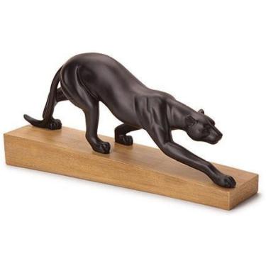 Imagem de Escultura Pantera Negra Poliresina Animal Poder Mart 13887