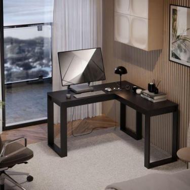 Imagem de Mesa Escrivaninha Berlim De Canto Em L Para Quarto E Escritório Com Es