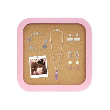 Imagem de Quadro de pinos pequeno quadrado de cortiça quadro de avisos da Disney, quadro de cortiça grosso montado na parede para armazenamento de broches, casa, escritório, decoração escolar, quadro de