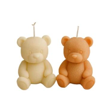 Imagem de Molde De Silicone Ursinho Felpudo | Para Velas E Sabonetes Artesanais | Design Fofo E Detalhado | Forma De Silicone FlexíVel(TAMANHO M,2 MOLDES)
