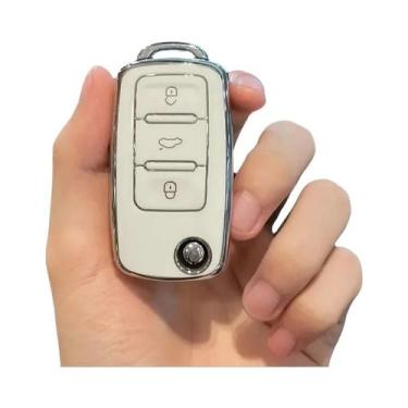 Imagem de Capa De Chave Flip TPU Para Carros VW Polo Golf Passat Tiguan Beetle C