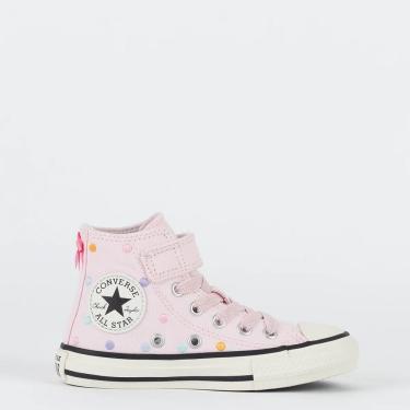 Imagem de Tênis Menina Converse Polka Dots Rosa Cano Alto CK12410002