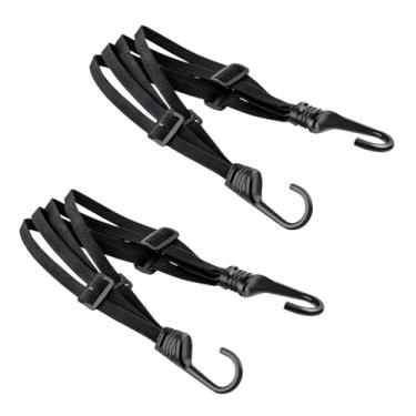 Imagem de MTRPS 2 peças de corda para capacete de motocicleta, alça elástica de malha de 59,9 cm, amarração forte com 2 ganchos, cordas elásticas ajustáveis, alça fixa para capacetes de bicicleta de motocicleta
