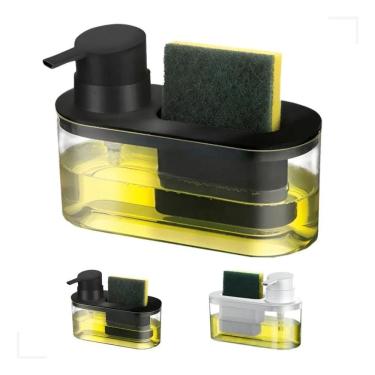 Imagem de 2X Dispenser Detergente Porta Bucha Pia Cozinha Organizador