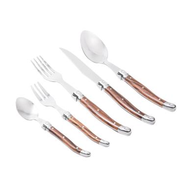 Imagem de Faqueiro 30 Peças Em Inox Laguiole Kenya Marrom