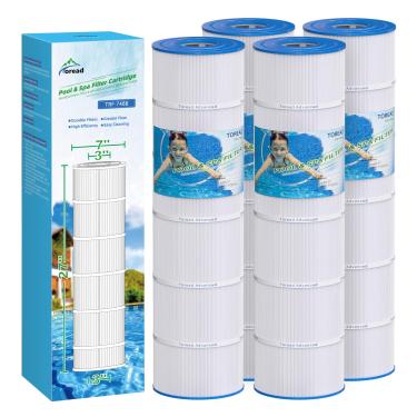 Imagem de TOREAD Filtro de piscina PJAN115 substitui Jandy CL 460, CV460, Ultral-A9, Unicel C-7468, Filbur FC-0810, Excel Filters XLS-705, FC-6410, Aladdin 21501, Baleen AK-60432, cartucho de filtro 4 x 115 pés