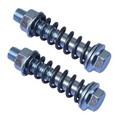 Imagem de 2 peças de parafusos de coletor de escapamento de carro, kit de parafusos de escape e porcas com molas para reparo do sistema de silenciador, parafusos de flange de escape universais acessórios de