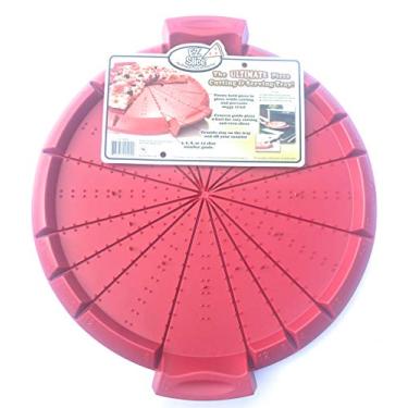 Imagem de Bandeja para cortar e servir pizza EZ Slice – Cor vermelha – A melhor bandeja de pizza para pizzas de até 30 cm