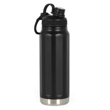 Imagem de Garrafa Térmica Água Squeeze Alça Preto Academia Quente Frio