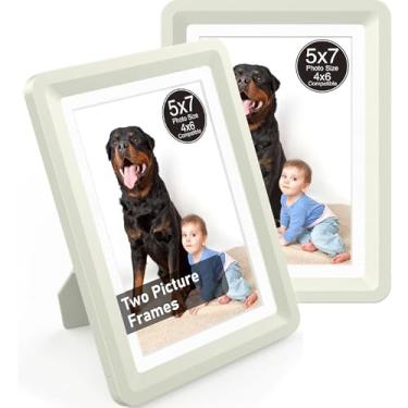 Imagem de vilkok Porta-retrato com tapete, 12 x 18 cm, instalação em 5 segundos sem ferramentas, molduras de design de segurança sem metal, molduras leves vêm em 8 cores para decoração de casa, casamento e