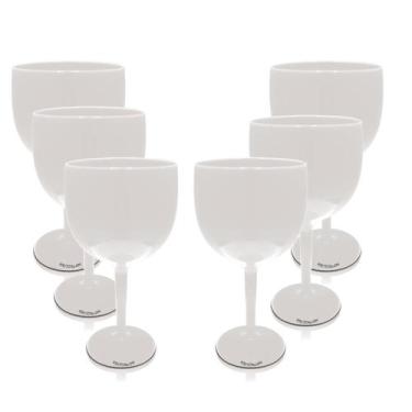 Imagem de Kit 6 Taças Gin Branco Acrílico Copo Gin - Krystalon