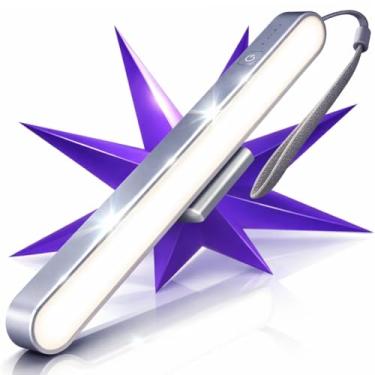 Imagem de Luminária LED Recarregável USB-C Portátil Sem Fio com Bateria Interna, Luz Ambiente Uniforme, Sem Furação, Ideal para Armário, Escritório, Escada, Garagem, Closet e Leitura Confortável