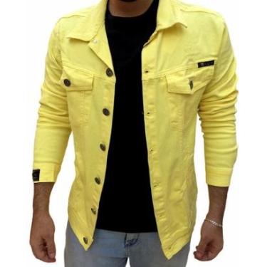 Imagem de Jaqueta Sarja Com Elastano Destroyed Amarela Austin-Masculino