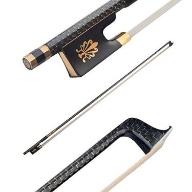 Imagem de Equilibrado 4 Violino Fiddle Vara Redonda de Carbono Trançado Dourado Sapo Ébano Cabelo Cavalo Mongol AAA Topo Peças e Acessórios Artesanais