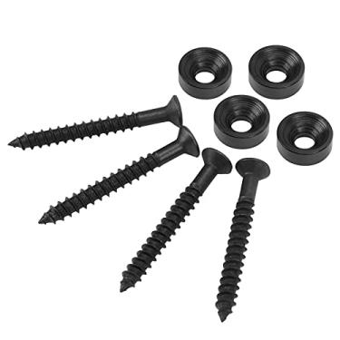 Imagem de Generic Acessório de Bucha de Pescoço de Guitarra Elétrica, 4 Conjuntos de Parafusos de Virola de Metal Com Parafuso para Aplicação Flexível, Conjunto de Bucha de Junta de Pescoço de Guitarra de Aço