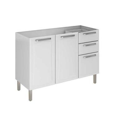 Imagem de Balcão de Cozinha IG3G2-120 Sem Tampo Társila Itatiaia Branco Neve, Br