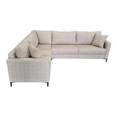Imagem de Sofá  Canto Rússia Lado Esquerdo Tecido Acquablock Pé Aço  250x200cm -