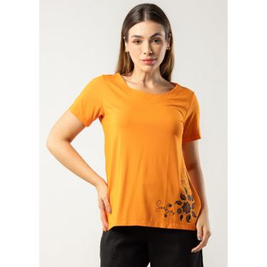 Imagem de Blusa Manga Curta Pau a Pique Básica Laranja