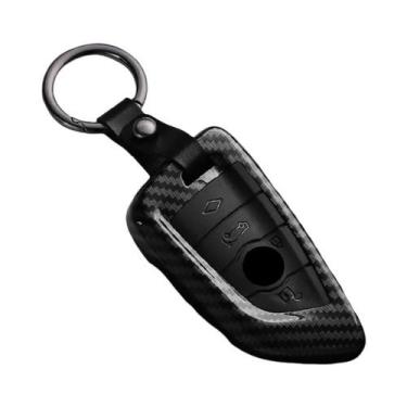 Imagem de Capa De Chave De Carro Em Estilo Fibra De Carbono ABS Para BMW X1 X3 X
