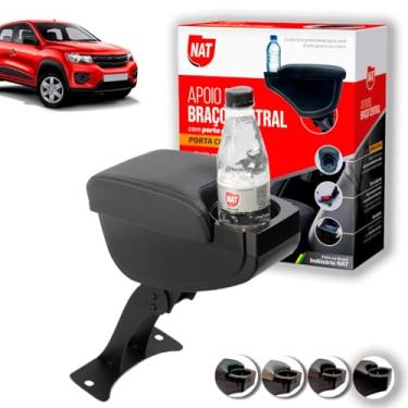 Imagem de Apoio de Braço Kwid Ano 2017 Até 2023 C/Porta Copo (Grafite C/Linha Grafite)