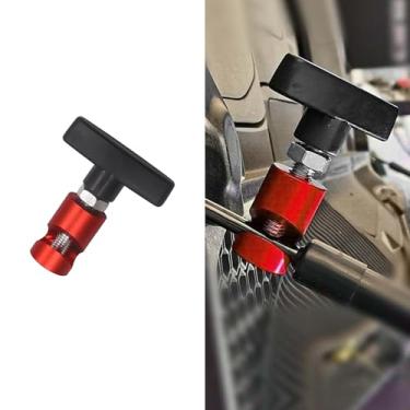Imagem de Alieemo Braçadeira de suporte de elevação de carro, retentor de amortecedor para capô de carro, braçadeiras de fixação de capô com núcleo de latão, ferramenta de medidor de lacuna de vela de ignição