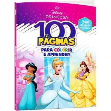 Imagem de Livro Infantil Colorir Princesas 100 Páginas 27X20 CM - Bicho Esperto