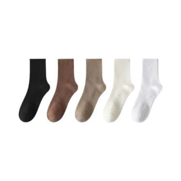 Imagem de Meias De Algodão Antiderrapantes De Cano Alto Para Homens, Conjunto Co